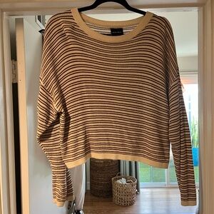 Striped Brown and Cream Sweater